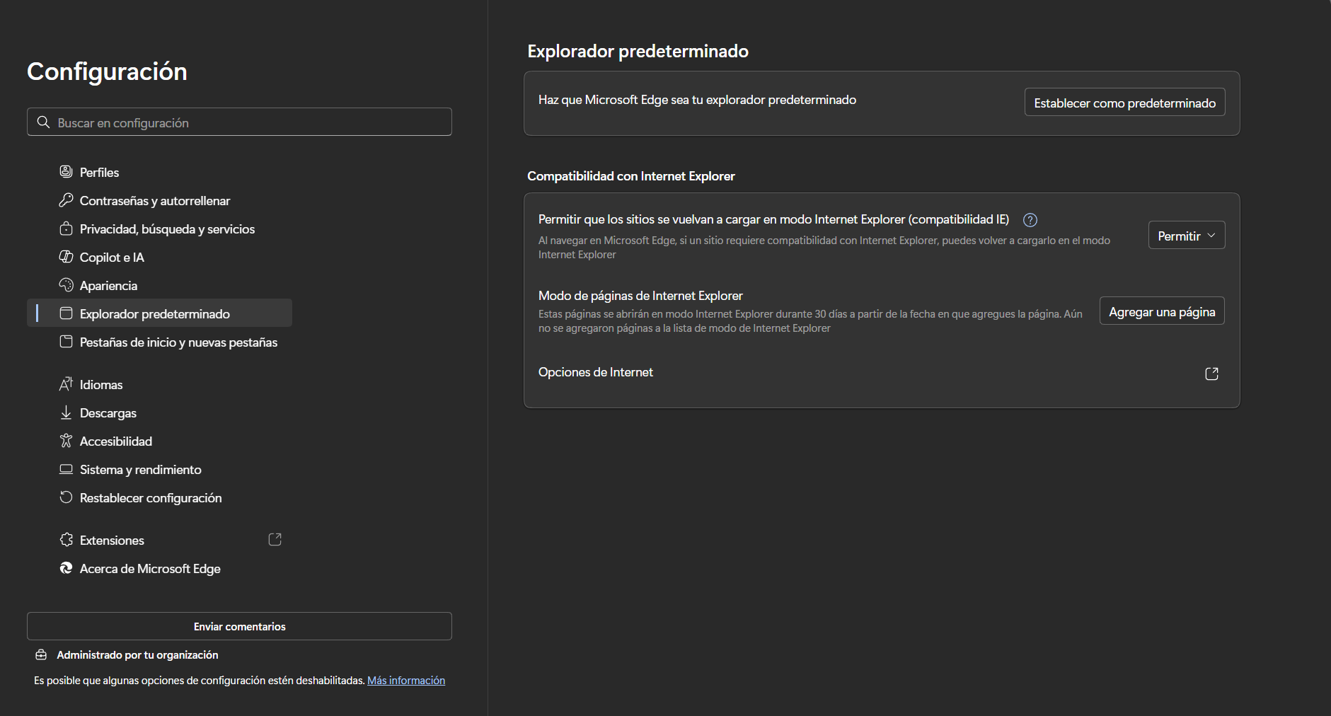 Paso 2 - Activar modo IE
